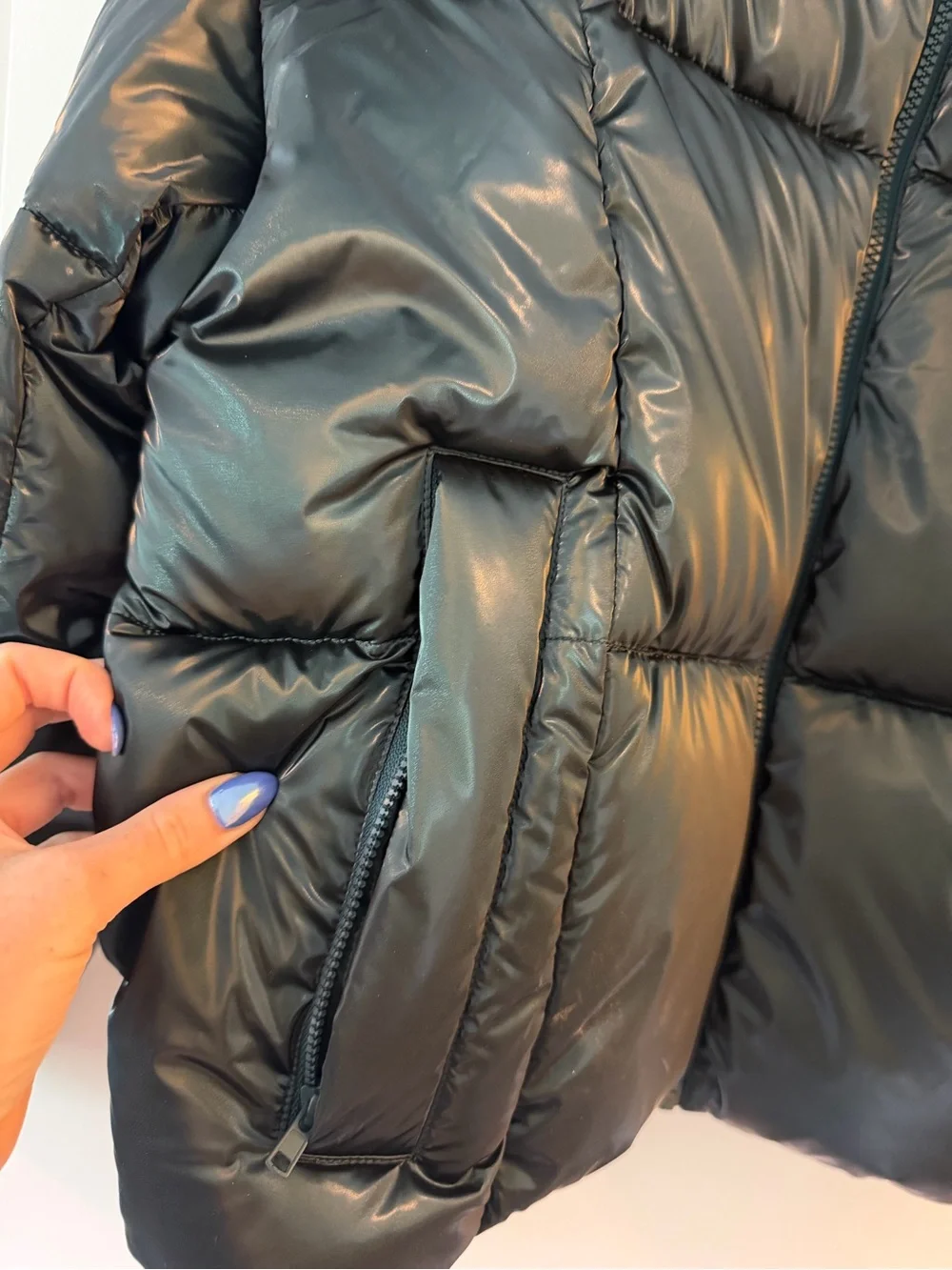 ALO Yoga Green Pearlized Pristine Puffer Jacket